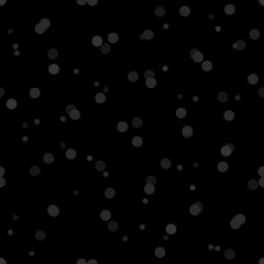 Abstract black seamless pattern background with dots, bokeh effect.