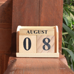 August 8, Cover Vintage background.