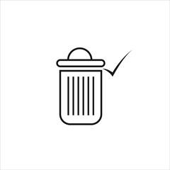 clean trash can vector