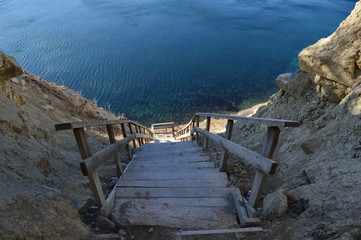 stairs to the sea