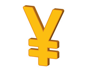 Obraz premium japanese yen currency sign 3d vector