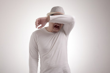 Funny Asian Man Crying