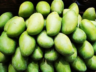 the fresh local tropical delicious green mango