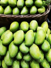 the fresh local tropical delicious green mango