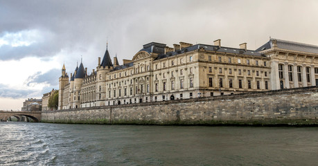 Fototapeta na wymiar Supreme Court building on river Seine embankment, Paris, France
