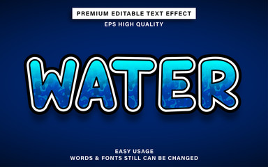 water text effect