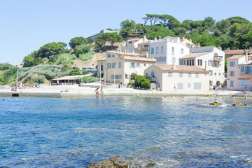 Saint-Tropez marine, with tourists sightseeing in summer