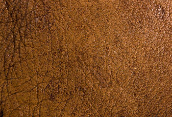 Old vintage genuine soft brown leather texture background, top layer with pores and scratches,...