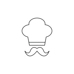 cook hat icon. food sign restaurant icon vector