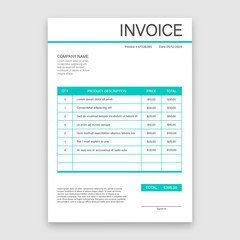 Business card with invoice. Customer service concept. Online payment. Tax payment. invoice template. Vector stock illustration.