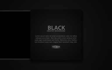 Fototapeta premium Abstract black geometric vector background. Modern futuristic digital concept. Design template can use element wallpaper, background design, cover book, poster, flyer, brochure, card, landing page