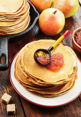 pancakes with jam