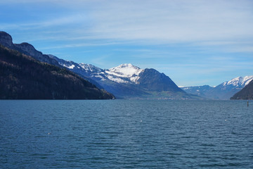 Lake Lucerne seen from Brunnen in the canton Schwyz	