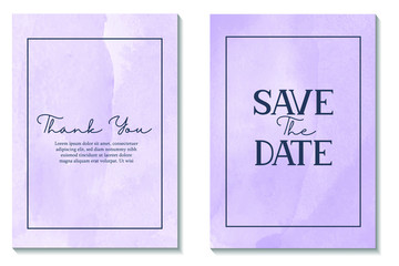 Wedding luxury invitations and Card Template Design with watercolor texture background and Abstract emerald style Vector Illustration.