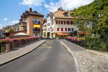 Fototapeta na wymiar Old city Montreux, Switzerland