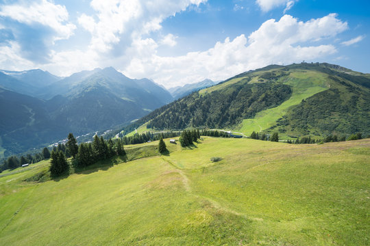 Idyllic summer landscape in the Alps