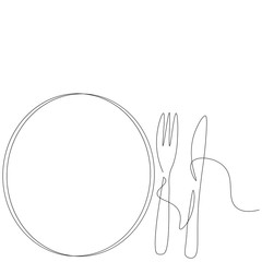 Fork and knife restaurant background vector illustration
