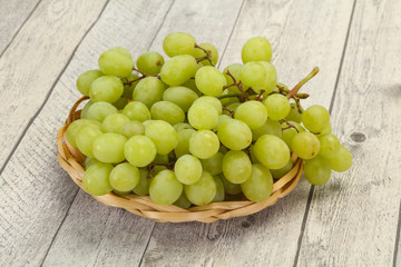 Sweet ripe Green grape branch