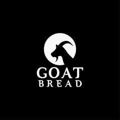 Goat logo design in negative space