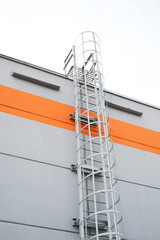 Security stairs in a building. Safety concept