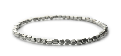 Stylish bracelet isolated on white. Fashionable accessory