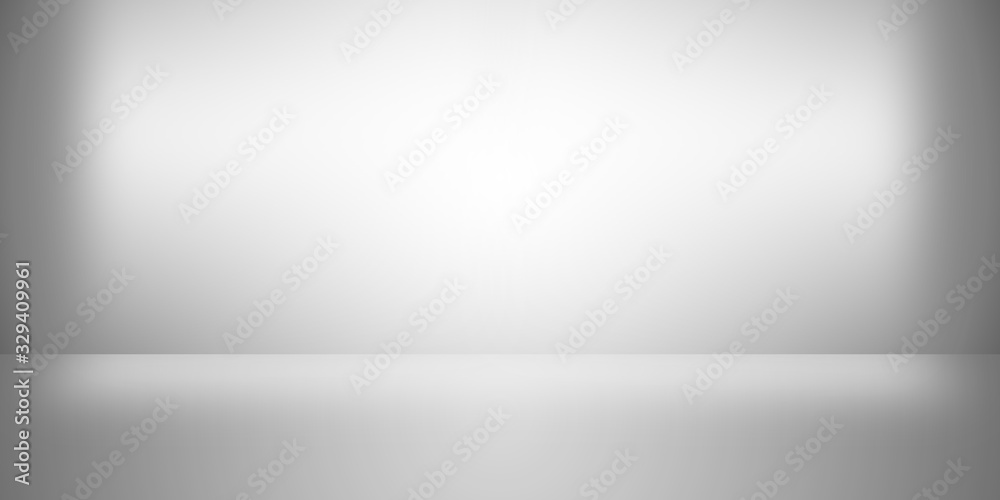 Wall mural empty room studio gray gradient light background used for display your product