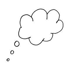 Hand drawn shapes of speech bubble. Hand drawn cartoon doodle vector illustration.