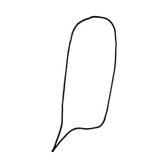 Hand drawn shapes of speech bubble. Hand drawn cartoon doodle vector illustration.