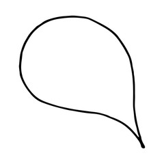 Hand drawn shapes of speech bubble. Hand drawn cartoon doodle vector illustration.