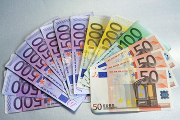Euros - Money - euro cash background. Euro Money Banknotes
