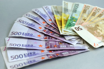 Euros - Money - euro cash background. Euro Money Banknotes