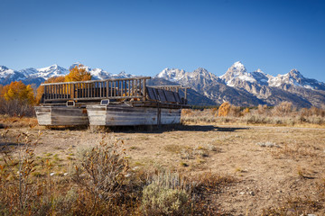 Menor’s reaction ferry in Grand Teton National Park, Wyoming, USA was ideal crossing point of the...