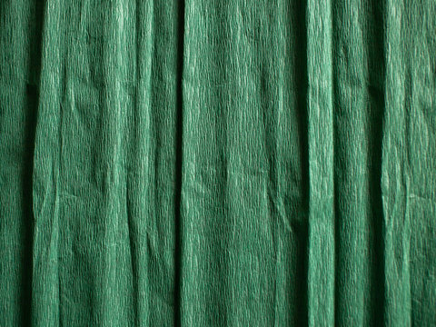 Texture Of Green Corrugated Paper For Background Used And Packaging Of Flowers.