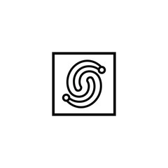 S letter logo icon initial vector