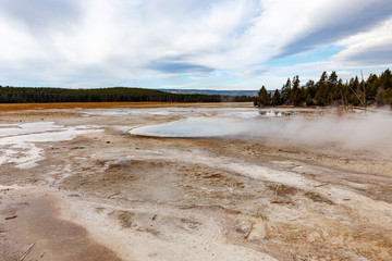 Fountain Paint Pot trail in Yellowstone National Park, Wyoming, USA