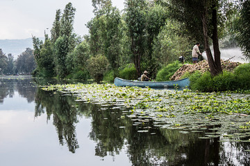Lancha en Xochimilco
