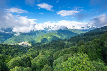 View of Caucasian mountains