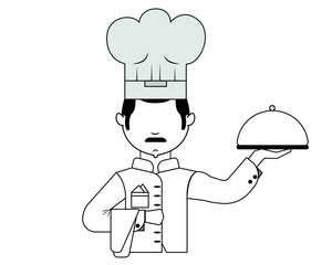 Chef Line Icon stock illustration