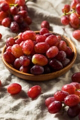 Raw Organic Red Grapes