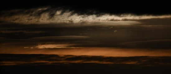 Dawn panoramic impressions in Falkensee near Berlin Spandau on March 10, 2020, Germany
