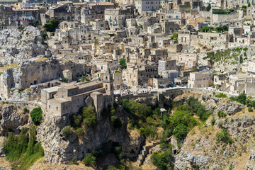Fototapeta na wymiar panoramic view of Matera