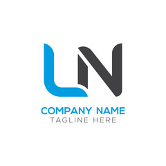 Initial LN letter Business Logo Design vector Template. Abstract Letter LN logo Design