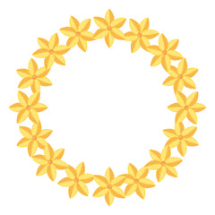 frame circular of cute flowers nature vector illustration design