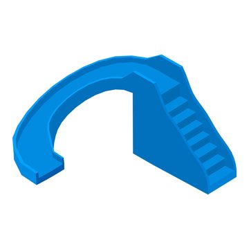recommend clip art: Pool kid slide icon. Isometric of pool kid slide vector icon for web design isolated on white background