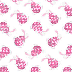 background of cute eggs easter with feet and ears rabbit vector illustration design