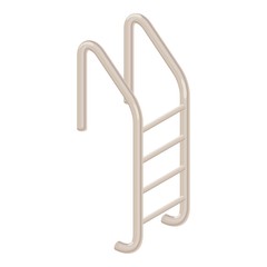 Pool ladder icon. Isometric of pool ladder vector icon for web design isolated on white background