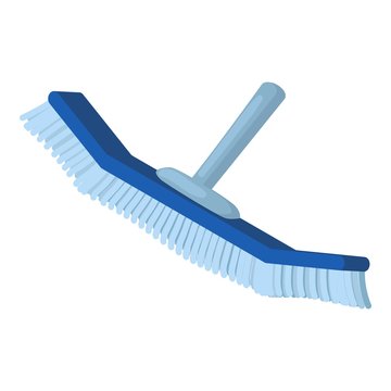 Long pool wide brush icon. Isometric of long pool wide brush vector icon for web design isolated on white background
