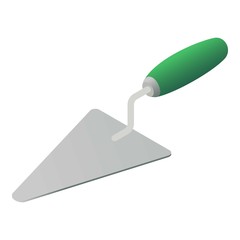Trowel icon. Isometric of trowel vector icon for web design isolated on white background