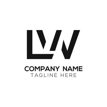 Letter LV LW Logo Design , Creative Minimal LV LW Monogram Stock