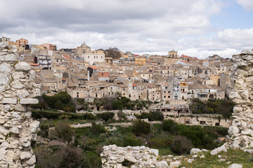 Fototapeta na wymiar Buscemi Syracuse Sicily panorama